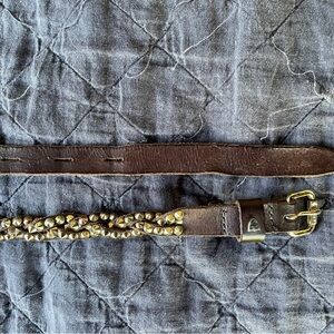 Studded thin leather belt vintage